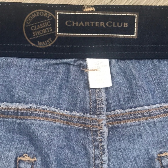Charter Club Comfort Waist Denim Bermuda Shorts.    Size 22W - Picture 4 of 5